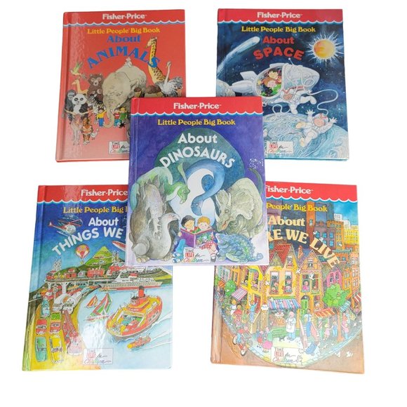 Fisher price little people About books. Set of 5 dinosaurs, space, cars, live, - Picture 3 of 8